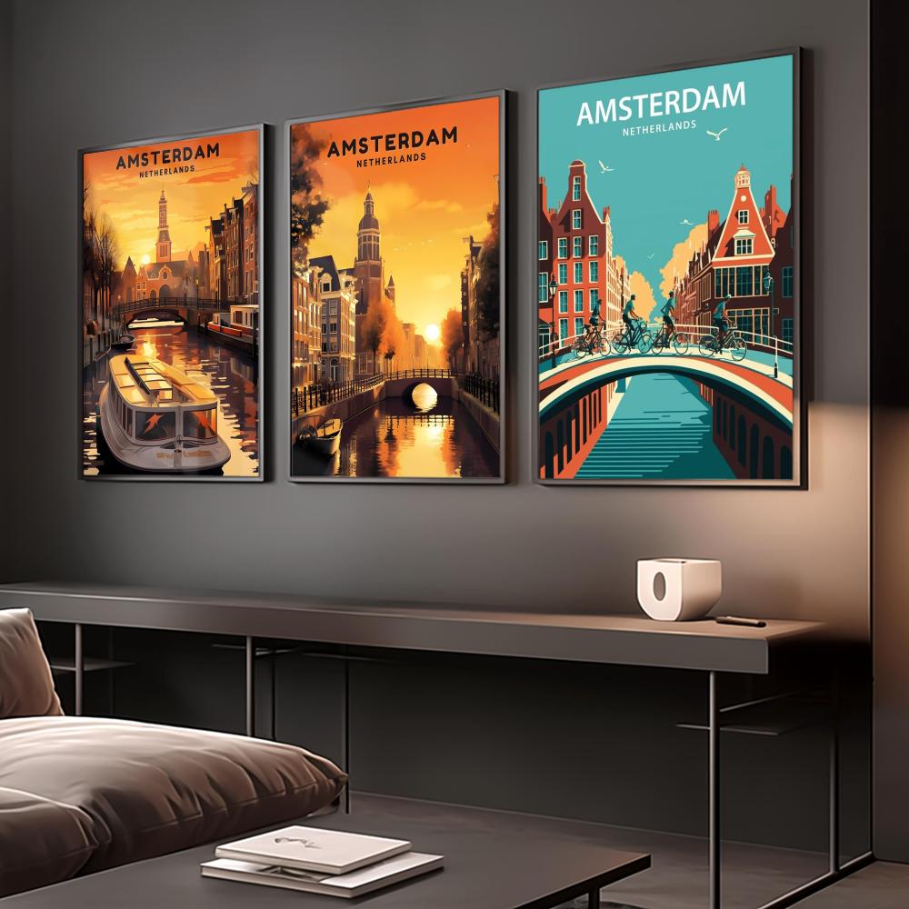 Poster Amsterdam, Belanda, Sti - Home Decor Netherlands ulasan dan harga