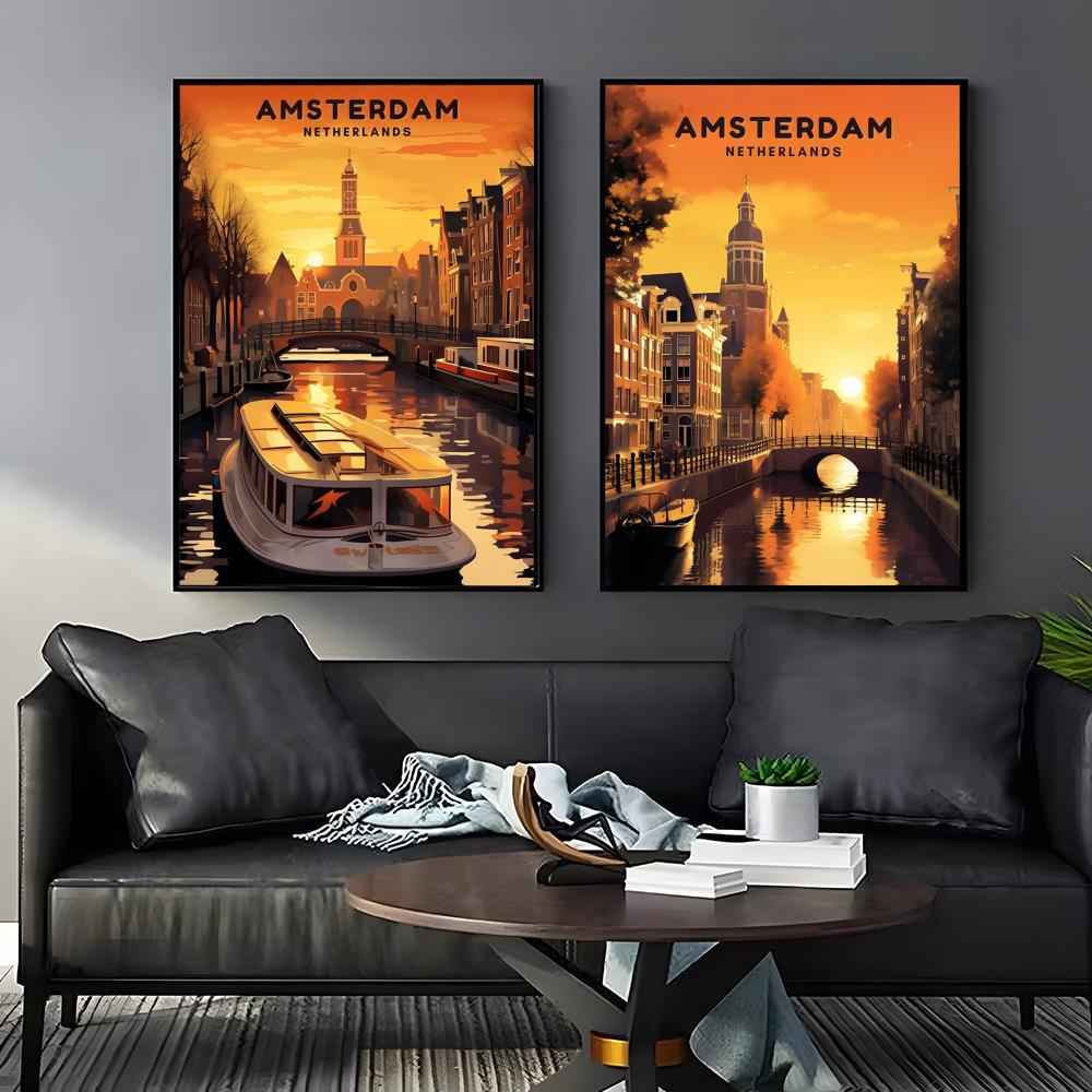 Poster Amsterdam, Belanda, Sti - Home Decor Netherlands ulasan dan harga