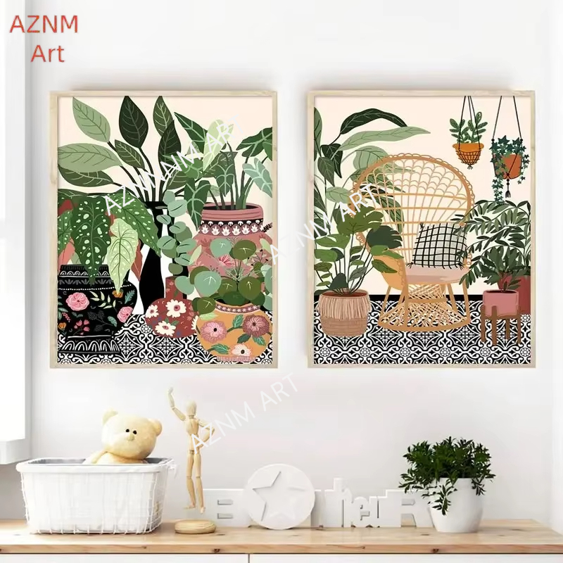 Lukisan Kanvas Seni Dinding Mo - Home Decor Wall Tiles ulasan dan harga