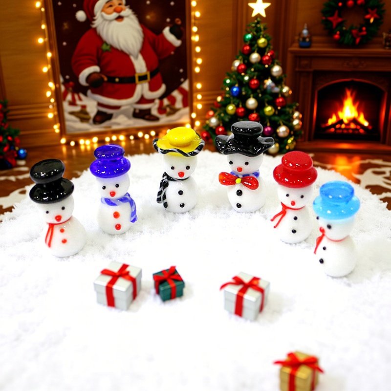 Figurine Manusia Salju Kaca Mi - Home Xmas Decor Ideas ulasan dan harga