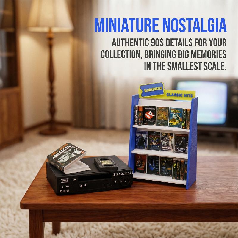 1 Set Miniatur 1/12 Rak Pita V - Home Decor Video ulasan dan harga
