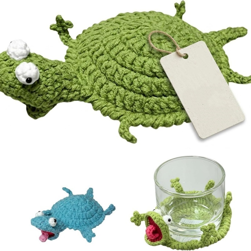 Alas Cangkir Kadal Rajutan Kre - Yarn Home Decor ulasan dan harga