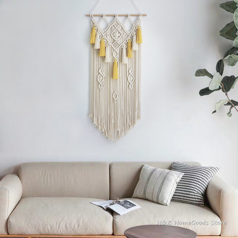 Macrame Hiasan Dinding Permada - Yarn Home Decor ulasan dan harga