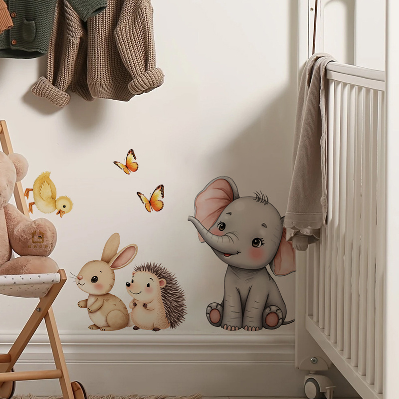 Stiker Dinding Hewan Kartun-St - Home Decor Wall Tiles ulasan dan harga