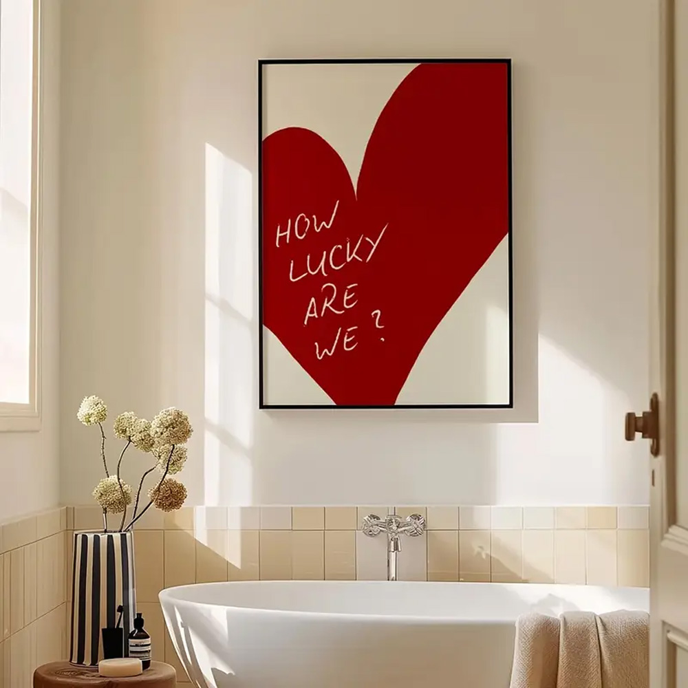 1 Buah Tanpa Bingkai Merah Cin - Home Decor How To ulasan dan harga
