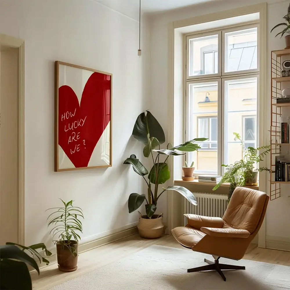 1 Buah Tanpa Bingkai Merah Cin - Home Decor How To ulasan dan harga