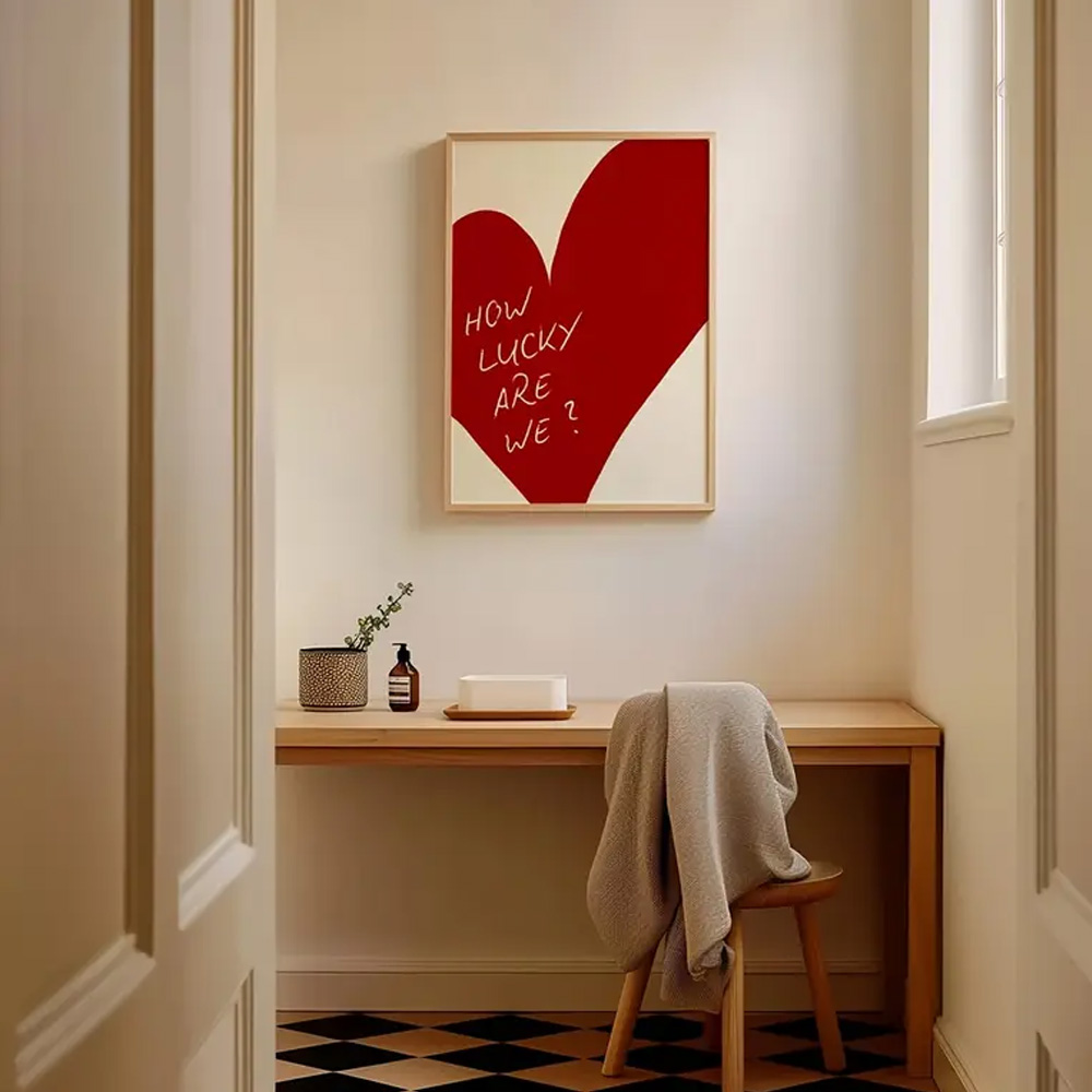 1 Buah Tanpa Bingkai Merah Cin - Home Decor How To ulasan dan harga