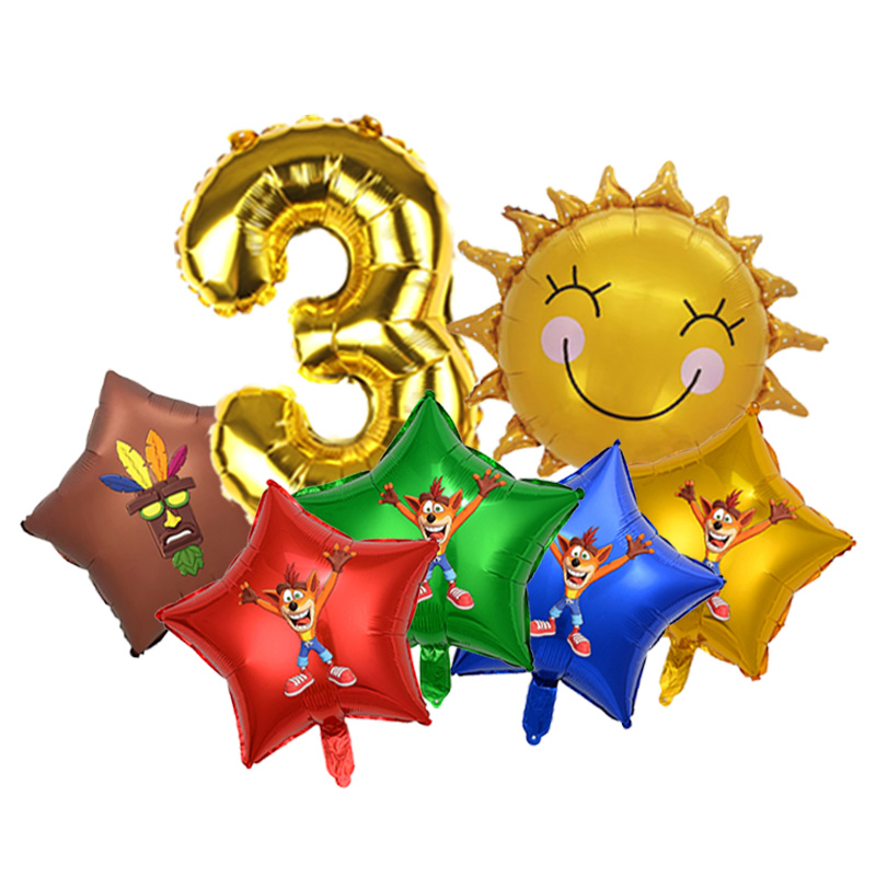 Set Balon Lateks Crash Bandico - Home Decor Video ulasan dan harga
