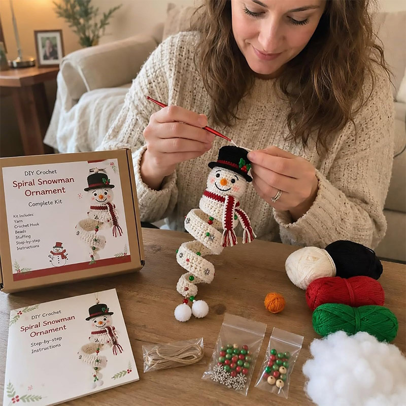 Kit DIY Ornamen Spiral Manusia - Yarn Home Decor ulasan dan harga