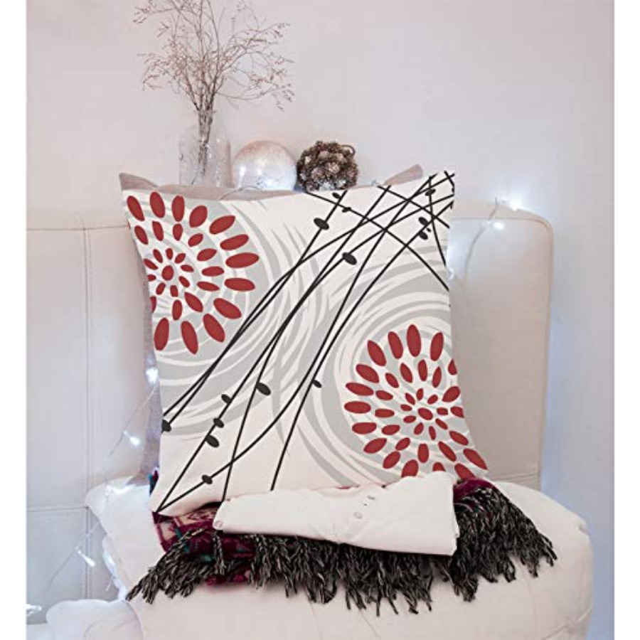 Sarung Bantal Hitam Desain Bun - Decorative Throw Pillow ulasan dan harga