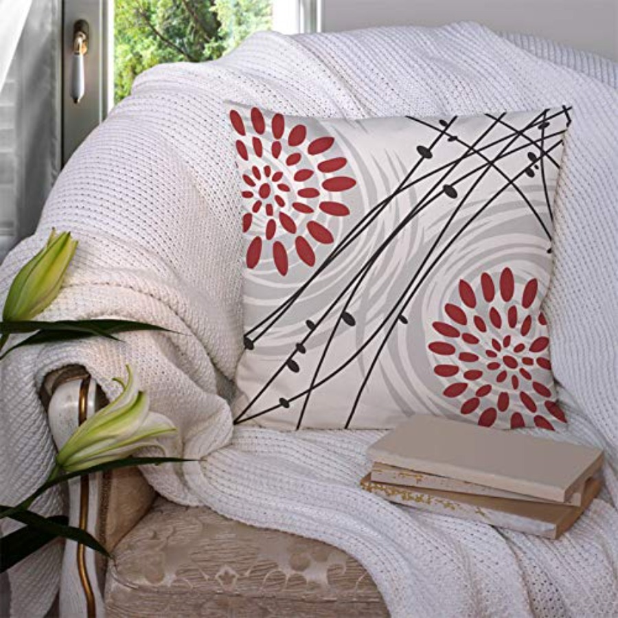 Sarung Bantal Hitam Desain Bun - Decorative Throw Pillow ulasan dan harga
