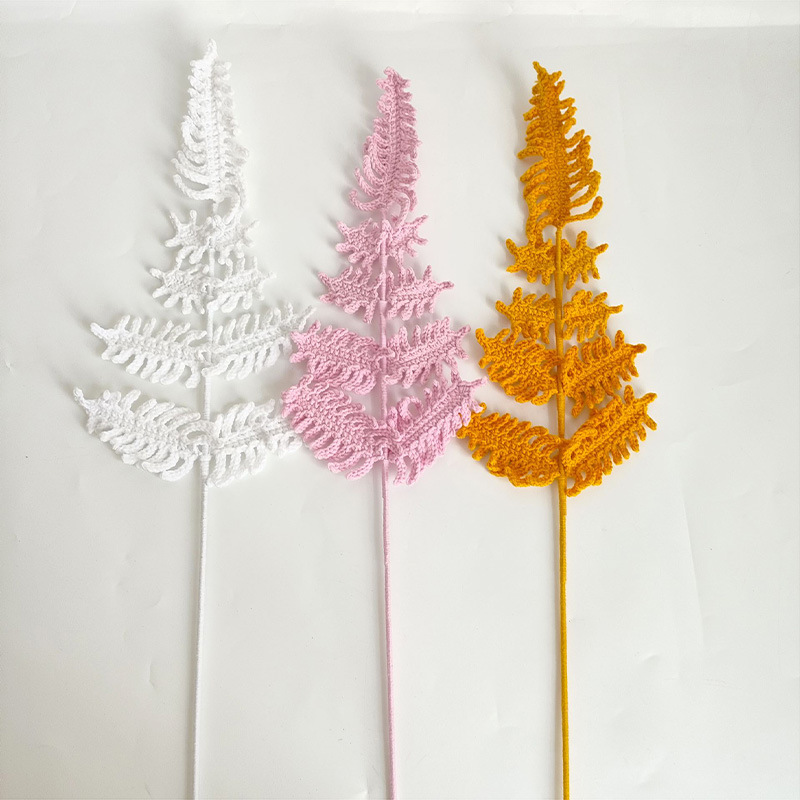 Buket bunga baru dengan daun p - Yarn Home Decor ulasan dan harga