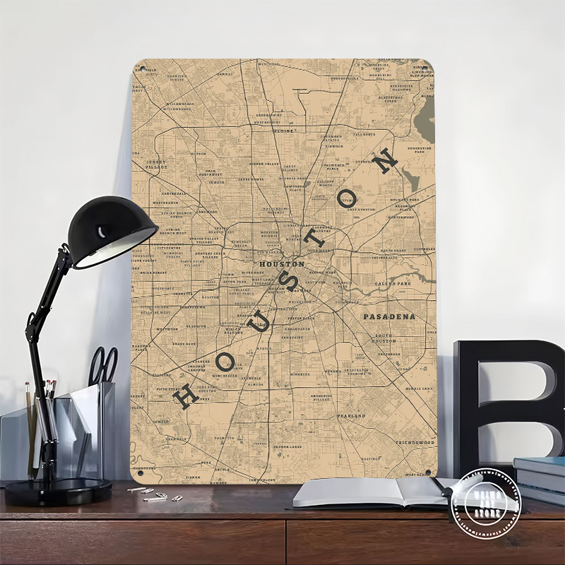 Poster Logam Houston Texas, Se - Home Decor Houston ulasan dan harga