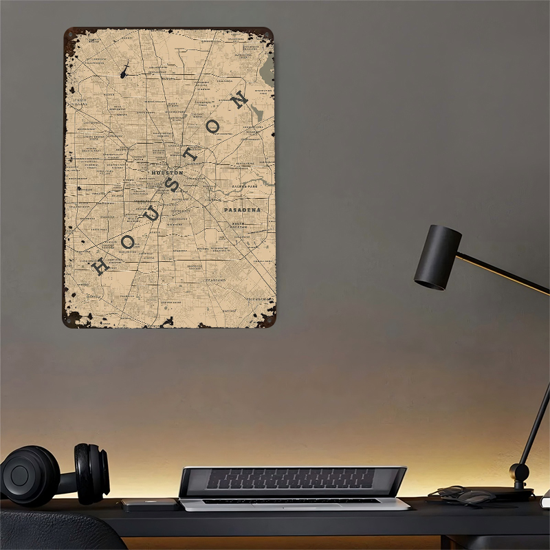 Poster Logam Houston Texas, Se - Home Decor Houston ulasan dan harga