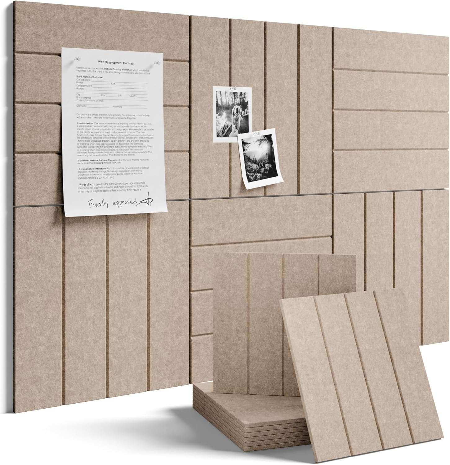 Panel Dinding Felt Besar, Papa - Home Decor Wall Tiles ulasan dan harga