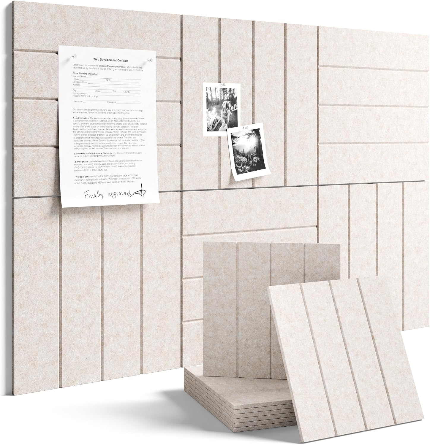 Panel Dinding Felt Besar, Papa - Home Decor Wall Tiles ulasan dan harga